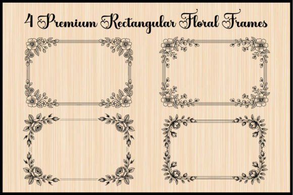 4 Premium Rectangular Floral Frames Review