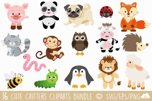 Animal Characters Bundle SVG EPS PNG Review