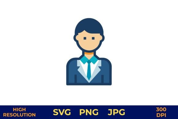 Business Man Icon for Professional Graphics and Illustrations