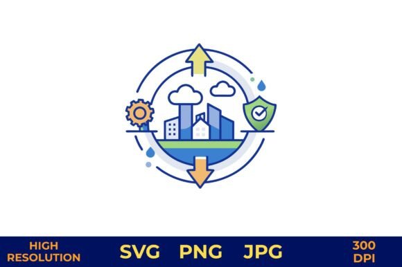 Business Resilience Icon for Graphics and Illustrations