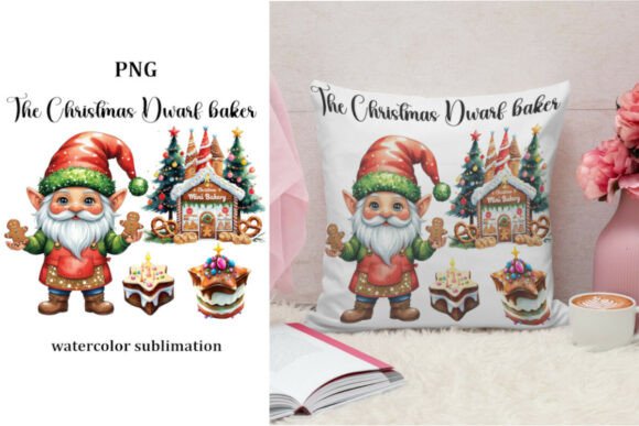Christmas Gnome Baker Watercolor Sublima Review