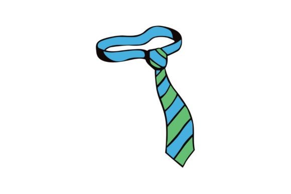 Classic Striped Necktie Graphic for Crafts and Digital Products