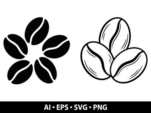 Coffee Bean SVG Bundle for Graphics and Illustrations