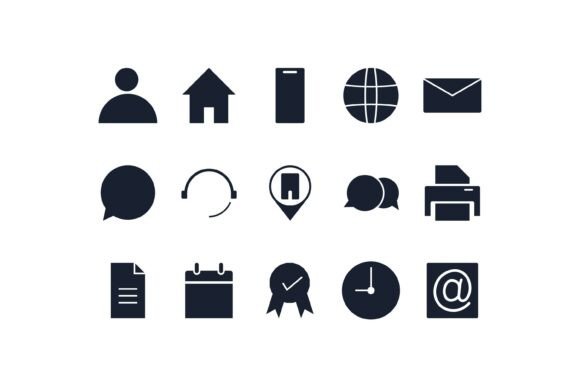 Communication Business Interface Icon Graphics