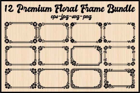 Floral Frames for Graphics and Illustrations