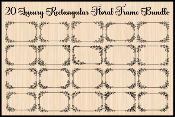 Luxury Rectangular Floral Frame Bundle