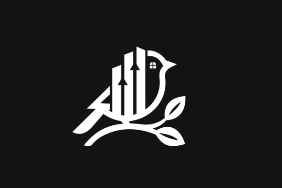 Minimal Architectural Bird Logo