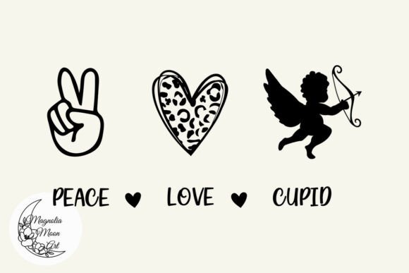 Peace Love Cupid SVG for Crafts and Graphics