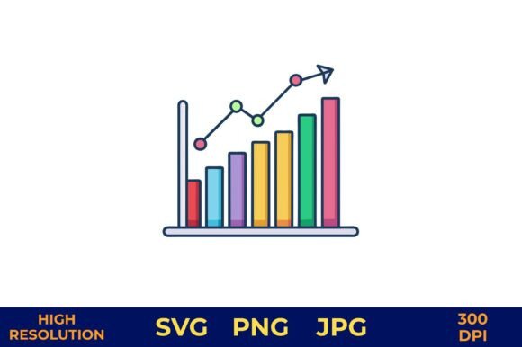 Rising Business Growth Chart Vector for Modern Web Design