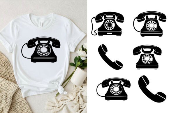 Upgrade Your Craft Graphics with Telephone Icon Vector Bundle