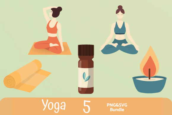 Yoga Wellness Graphics for Creative Publishers